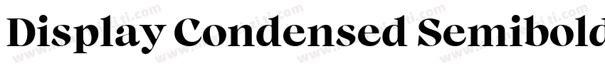 Display Condensed Semibold字体转换